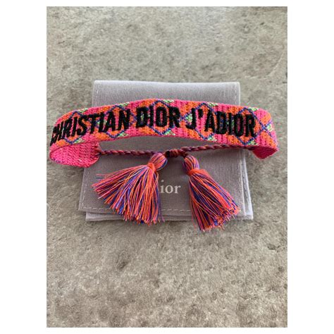 bracelet christian dior tissu rose|christian dior bracelet woven price.